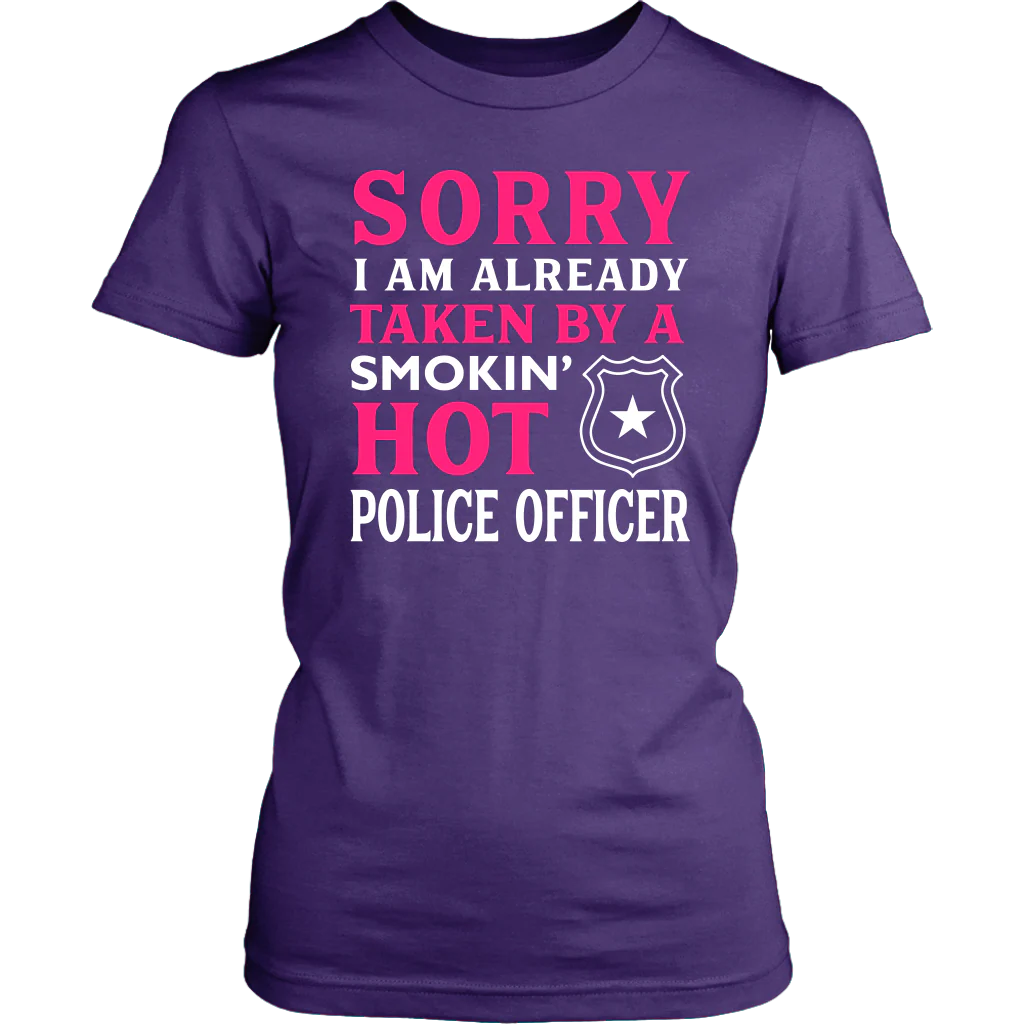 Already Taken by a Hot Police Officer Shirts and Hoodies - Image 12