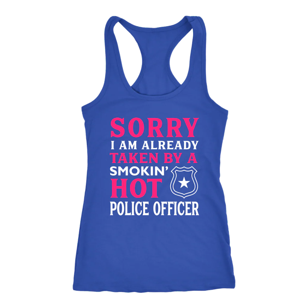Already Taken by a Hot Police Officer Tank Tops - Image 3