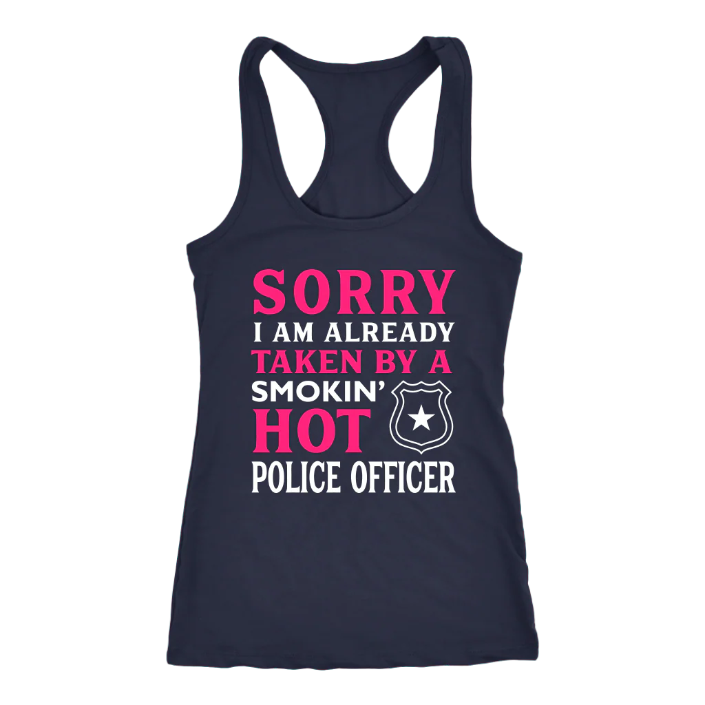 Already Taken by a Hot Police Officer Tank Tops - Image 4