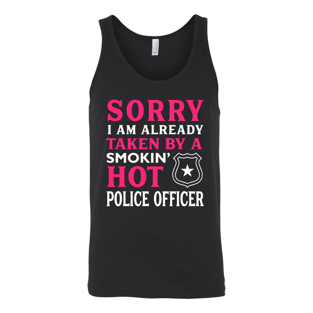 Already Taken by a Hot Police Officer Tank Tops - Image 5