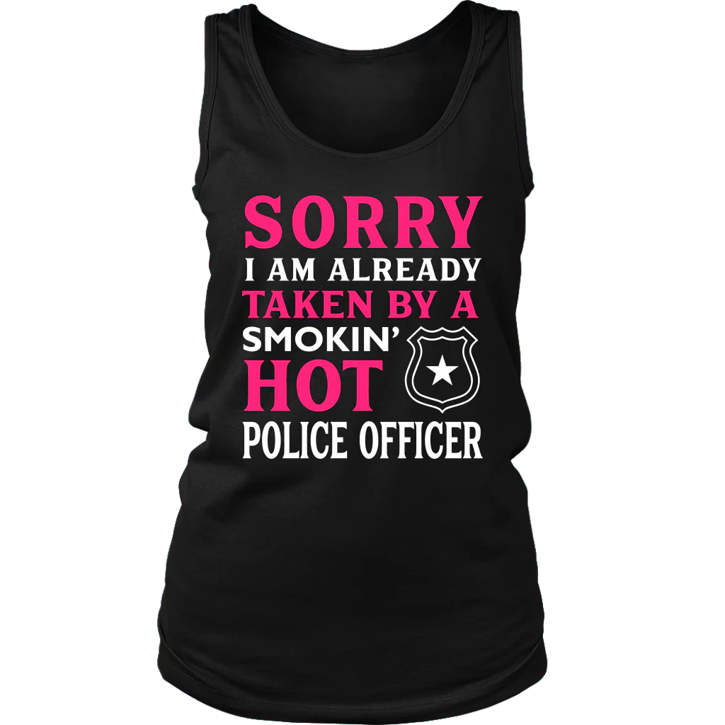 Already Taken by a Hot Police Officer Tank Tops - Image 8