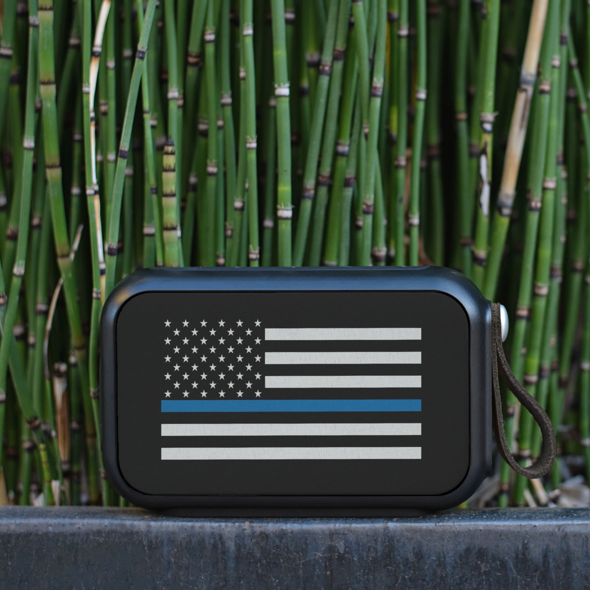 American Flag Thin Blue Line Bluetooth Speaker - 10 Watts - Image 4
