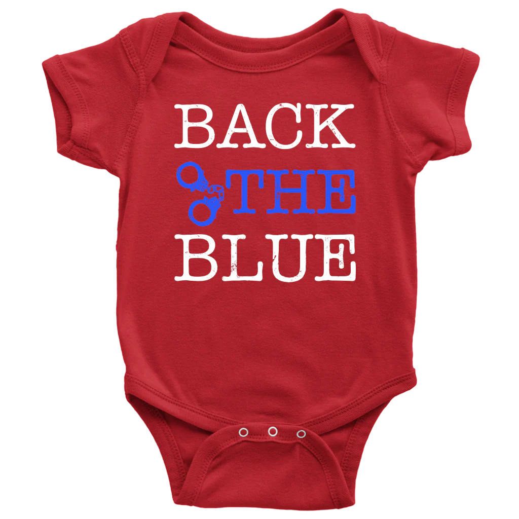 Back The Blue Infant Baby Onesie - Image 10