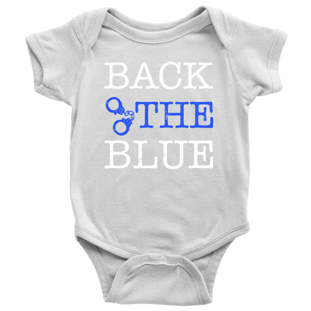 Back The Blue Infant Baby Onesie - Image 11