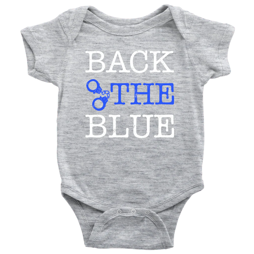 Back The Blue Infant Baby Onesie - Image 4