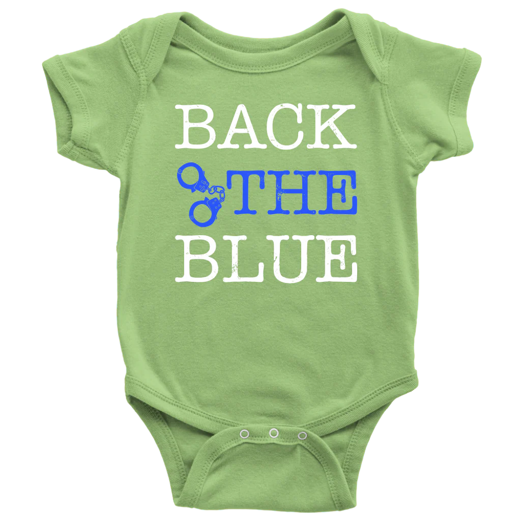 Back The Blue Infant Baby Onesie - Image 5