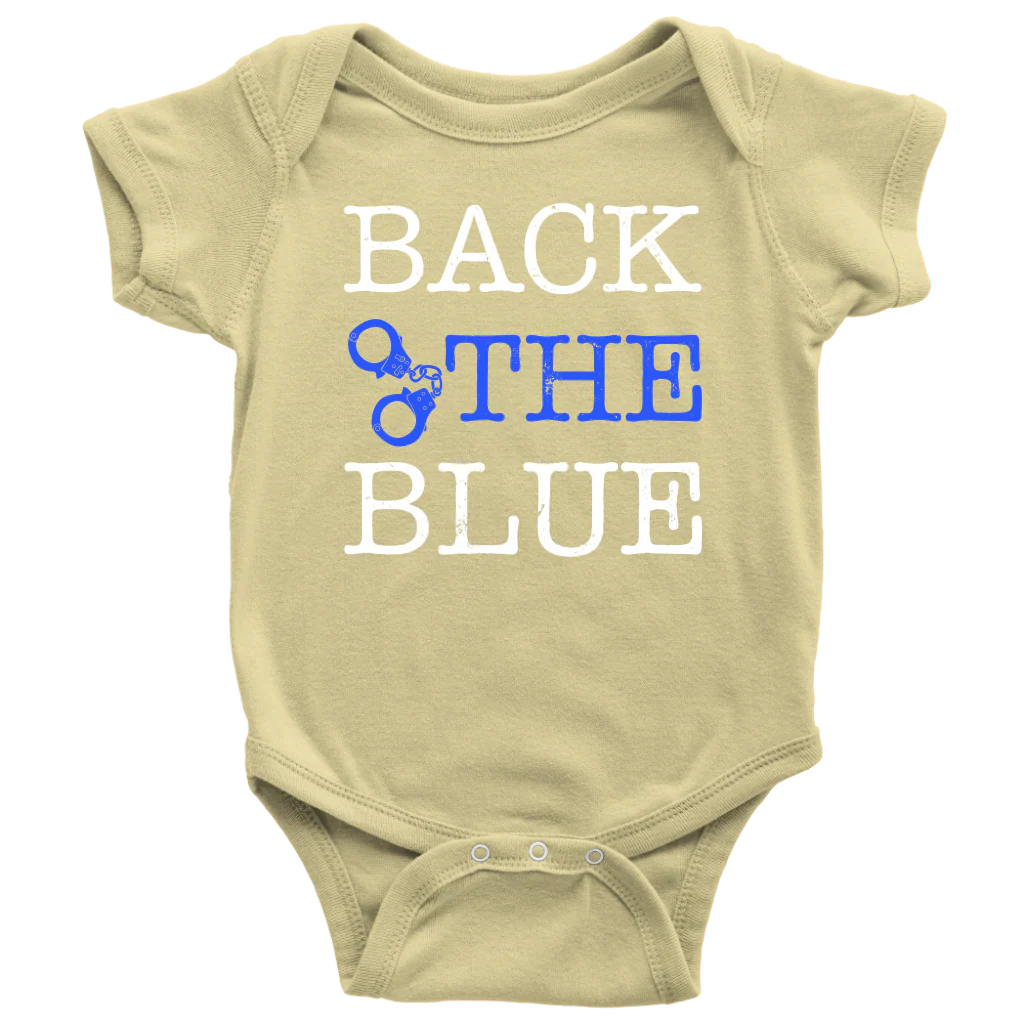 Back The Blue Infant Baby Onesie - Image 6