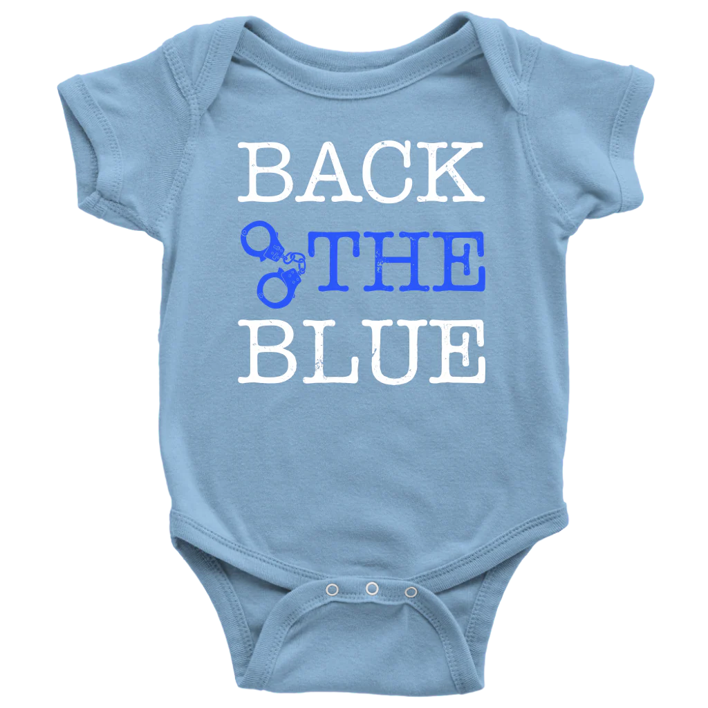 Back The Blue Infant Baby Onesie - Image 7