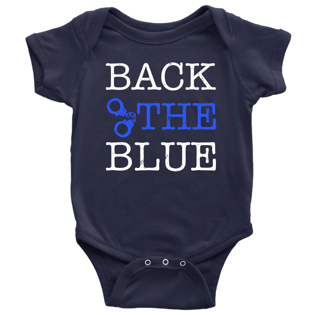 Back The Blue Infant Baby Onesie - Image 8