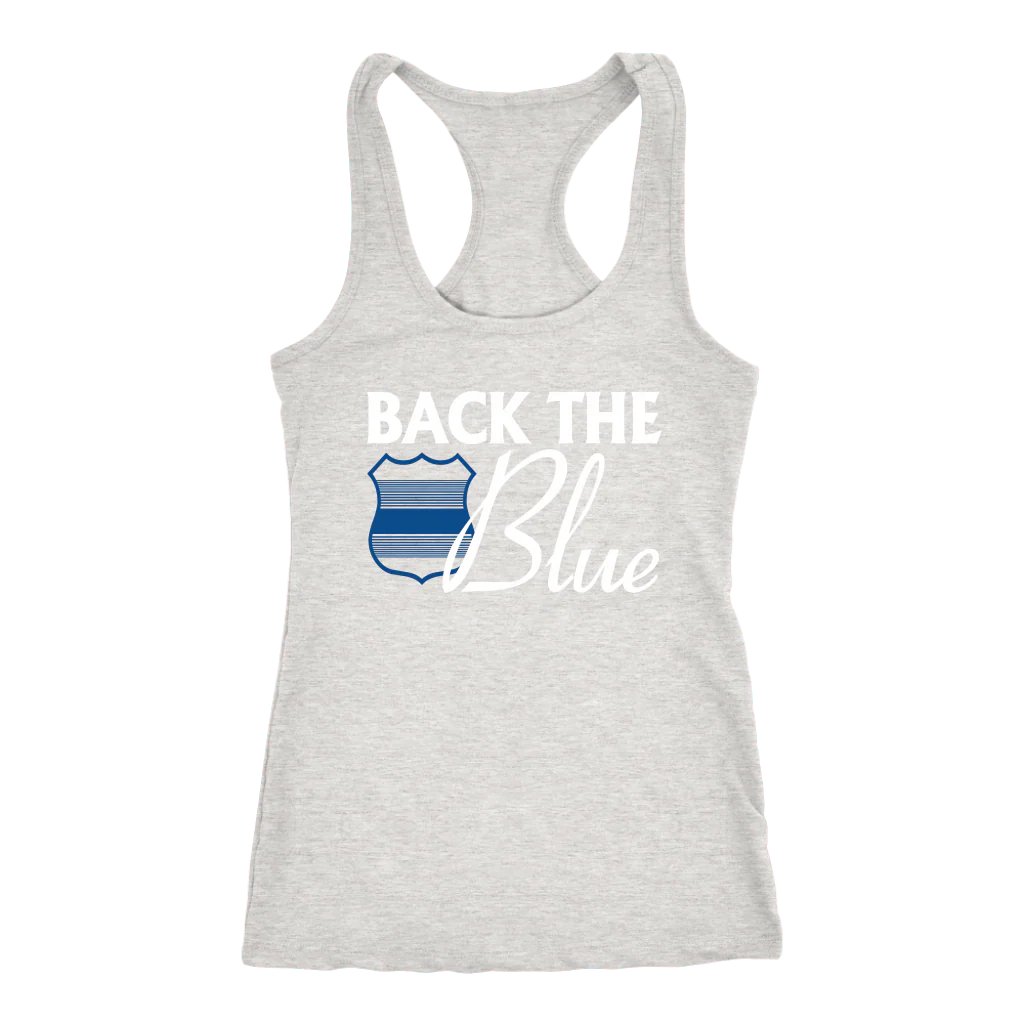 Women's Back the Blue Tank Tops - Image 3
