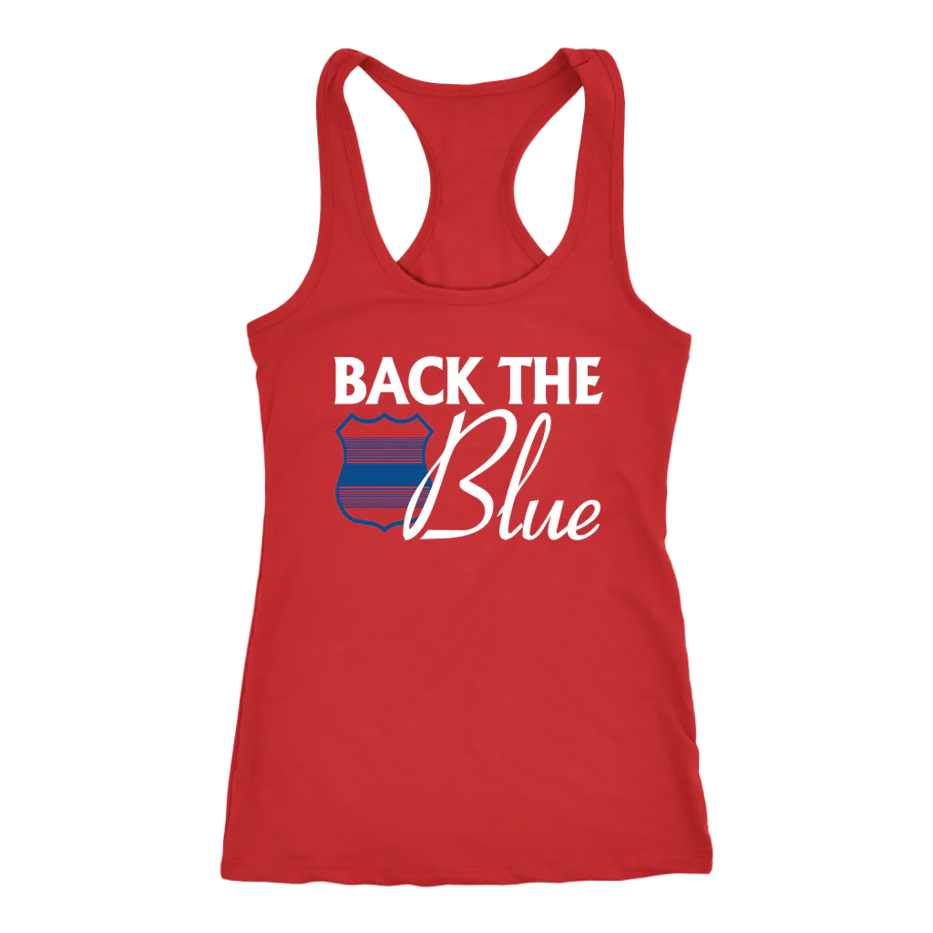Women's Back the Blue Tank Tops - Image 4