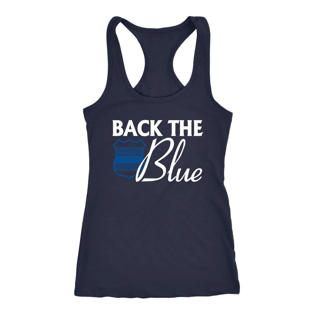 Women's Back the Blue Tank Tops - Image 5