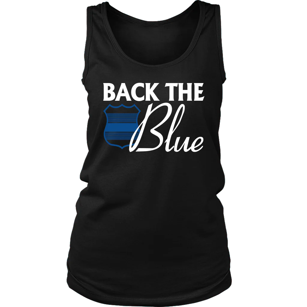 Women's Back the Blue Tank Tops - Image 6