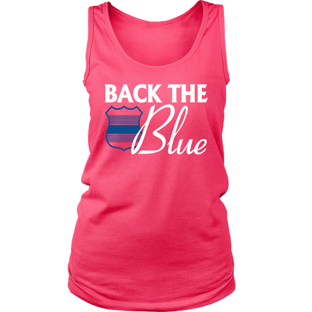 Women's Back the Blue Tank Tops - Image 7