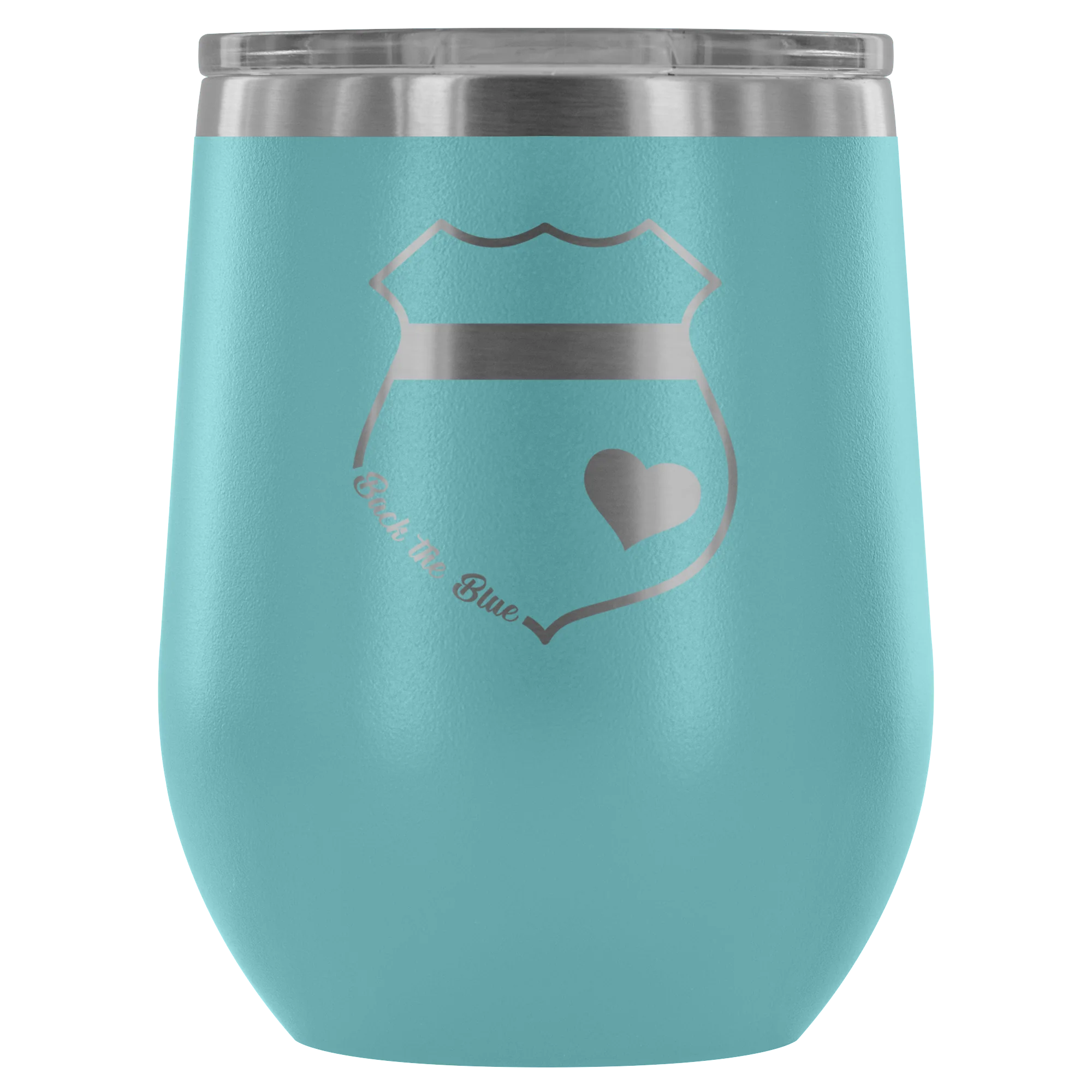 Back the Blue Wine Tumbler - Image 4