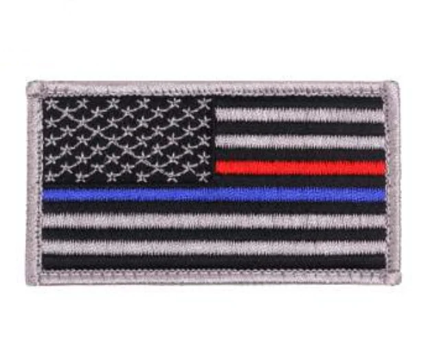 Thin Blue and Thin Red Line Flag Patch