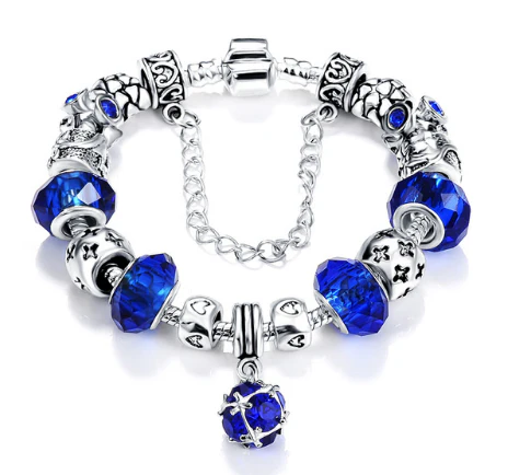 Gorgeous Blue Charm Bracelet