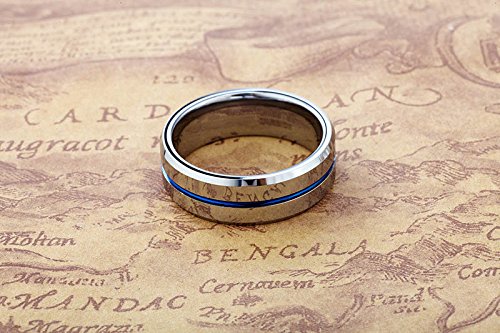 Stunning TBL Blue Ionic Tungsten Ring - Image 3