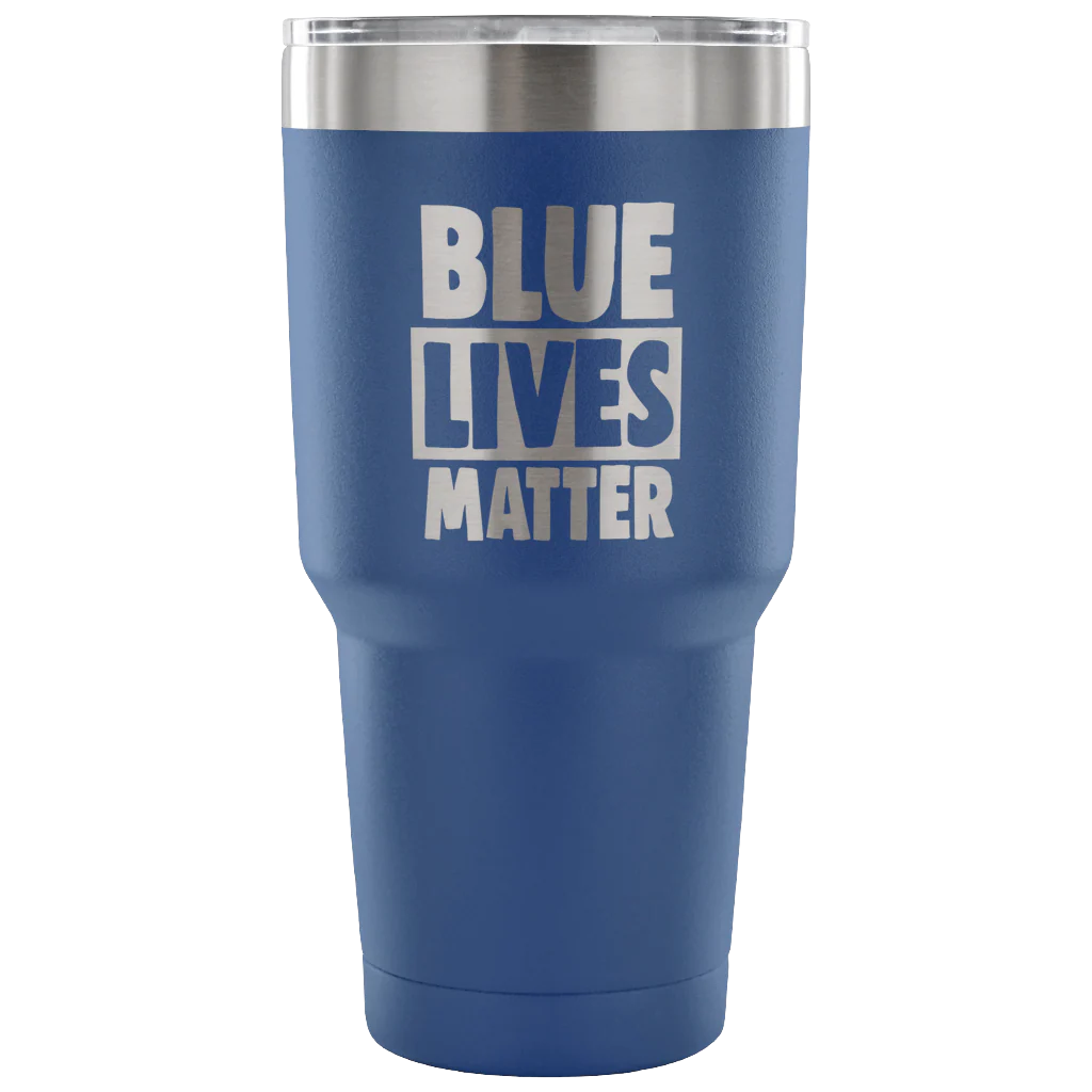 Blue Lives Matter 30 Ounce Vacuum Tumbler - Image 2
