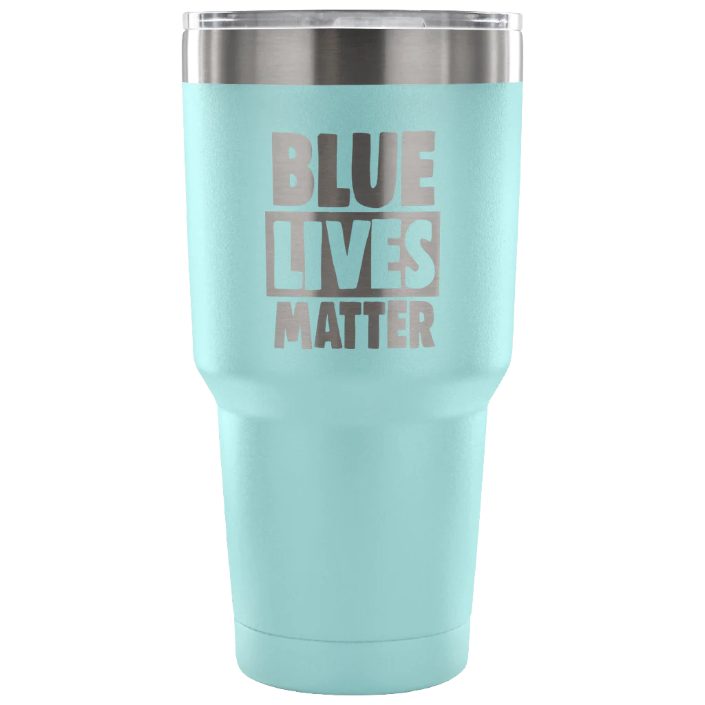 Blue Lives Matter 30 Ounce Vacuum Tumbler - Image 3