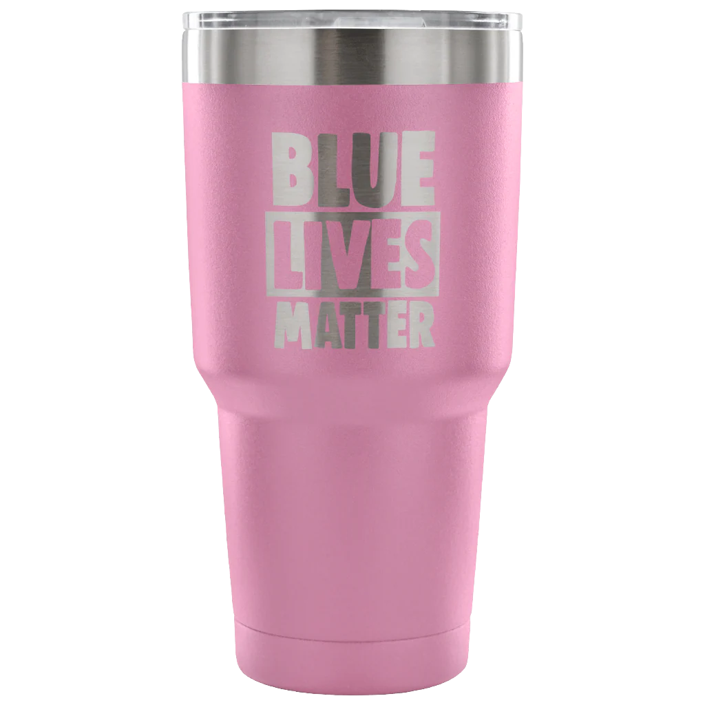 Blue Lives Matter 30 Ounce Vacuum Tumbler - Image 4