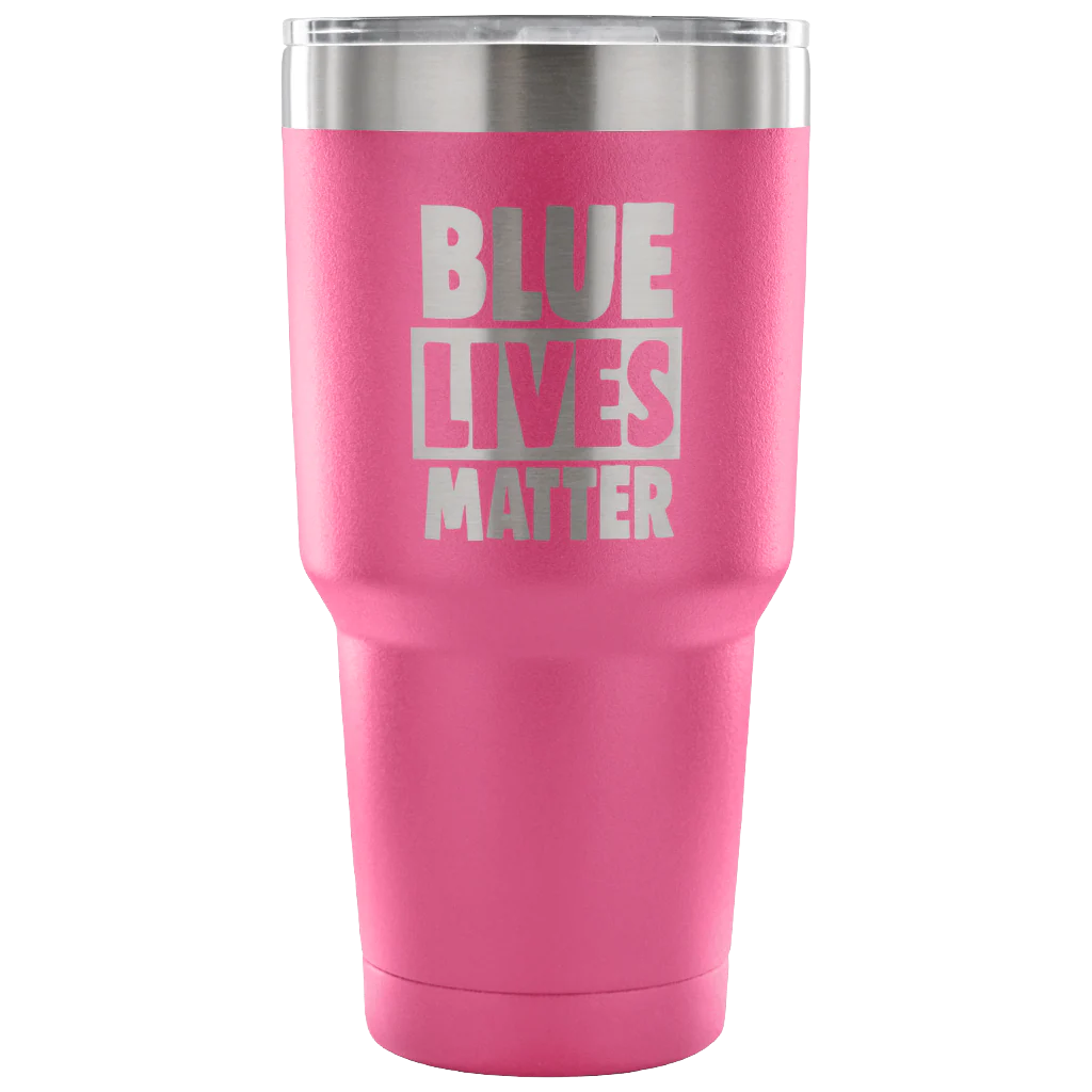 Blue Lives Matter 30 Ounce Vacuum Tumbler - Image 5
