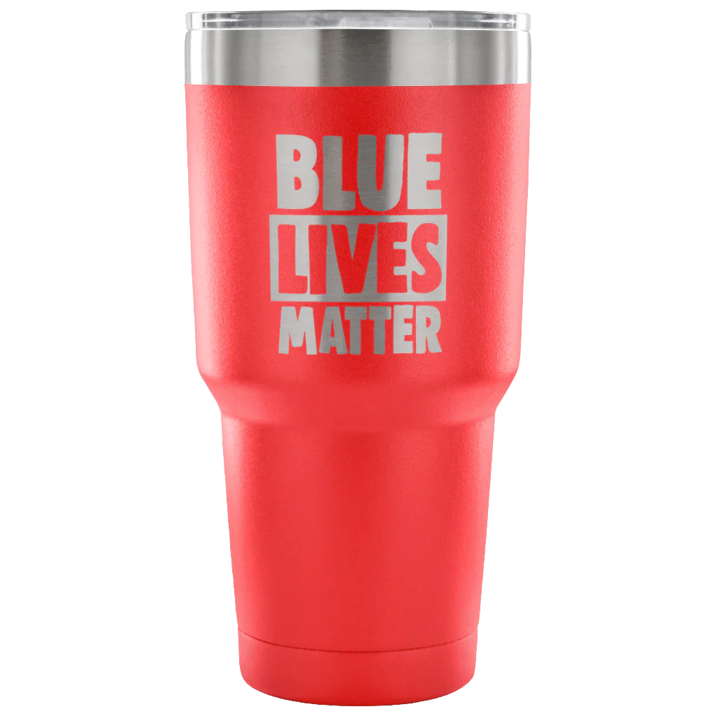 Blue Lives Matter 30 Ounce Vacuum Tumbler - Image 6