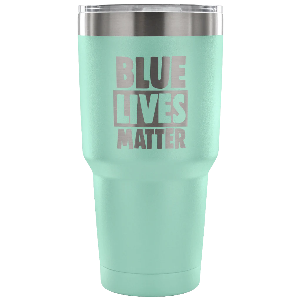 Blue Lives Matter 30 Ounce Vacuum Tumbler - Image 7