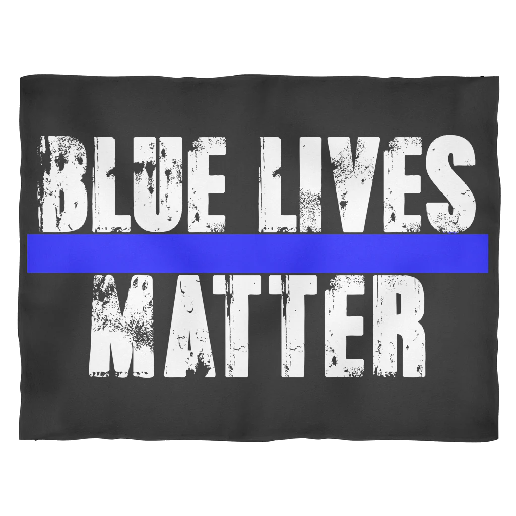Blue Lives Matter Fleece Blanket - Image 3