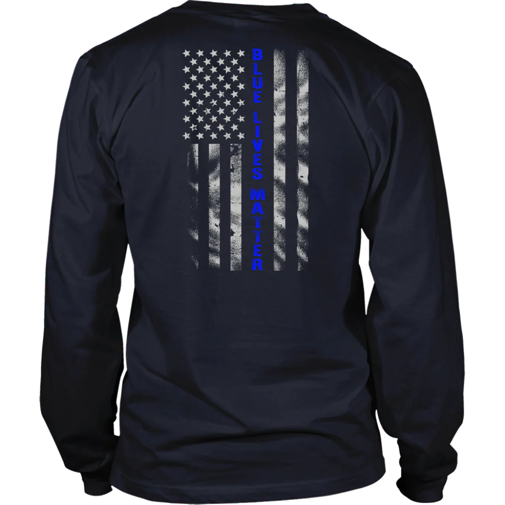 Blue Lives Matter Blue Line Flag Shirts and Hoodies - Image 5