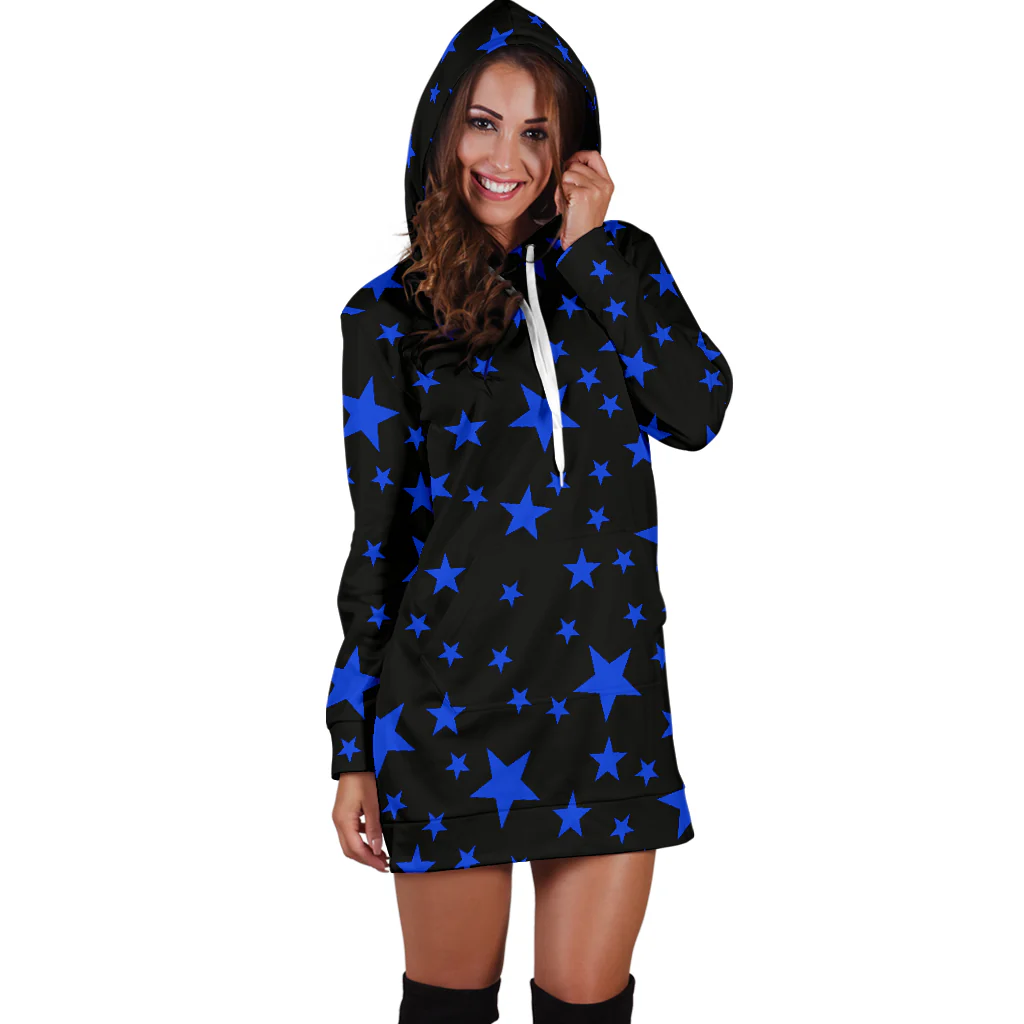 Blue Stars Hoodie Dress - Image 3
