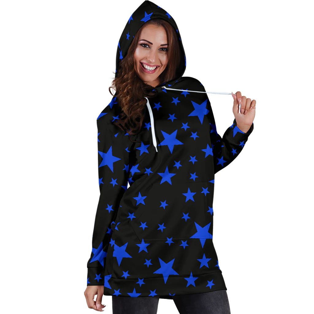 Blue Stars Hoodie Dress - Image 4