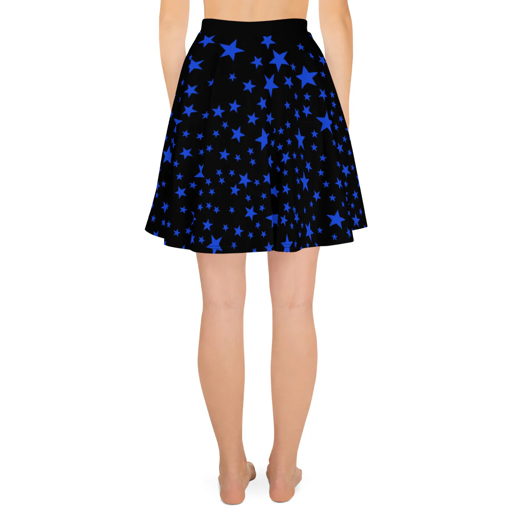 Blue Stars Skater Skirt - Image 2
