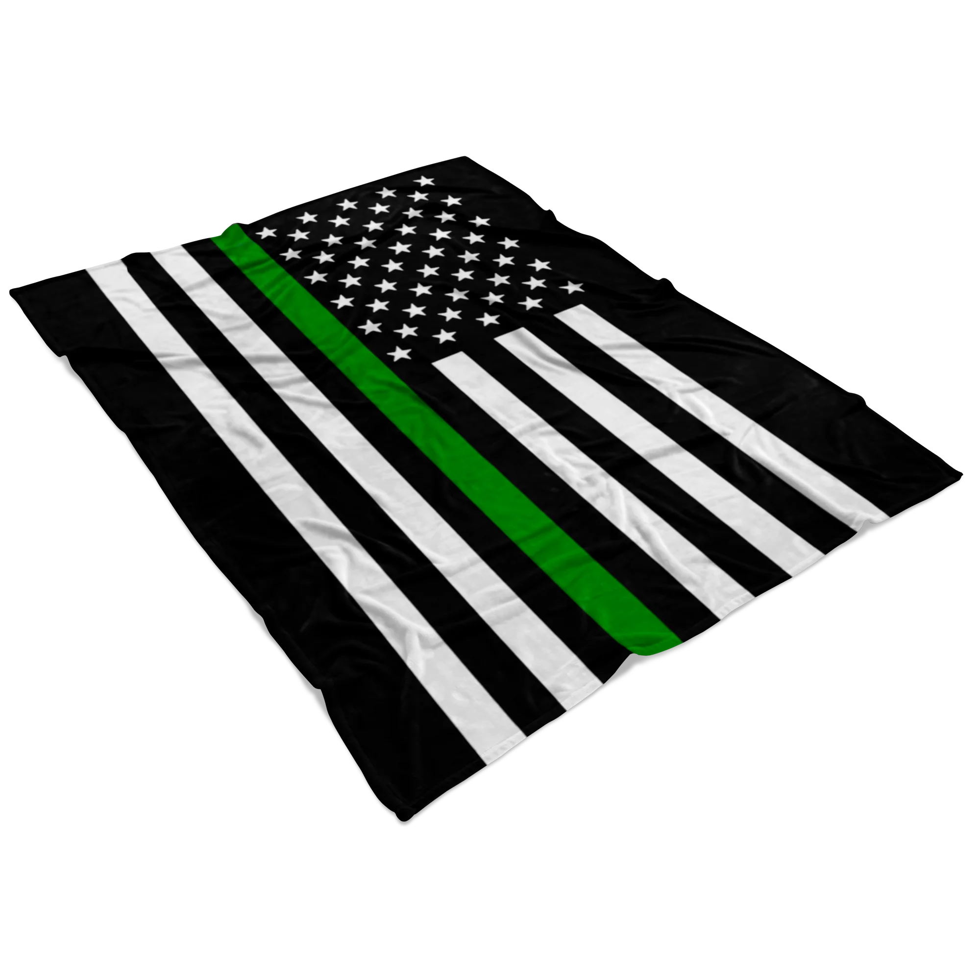 Thin Green Line American Flag Blanket - Image 3
