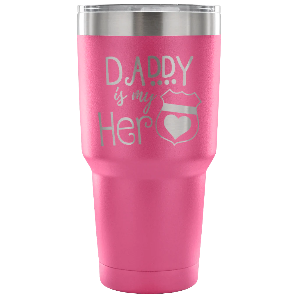 Daddy is my Hero 30 Ounce Vacuum Tumbler - Image 5