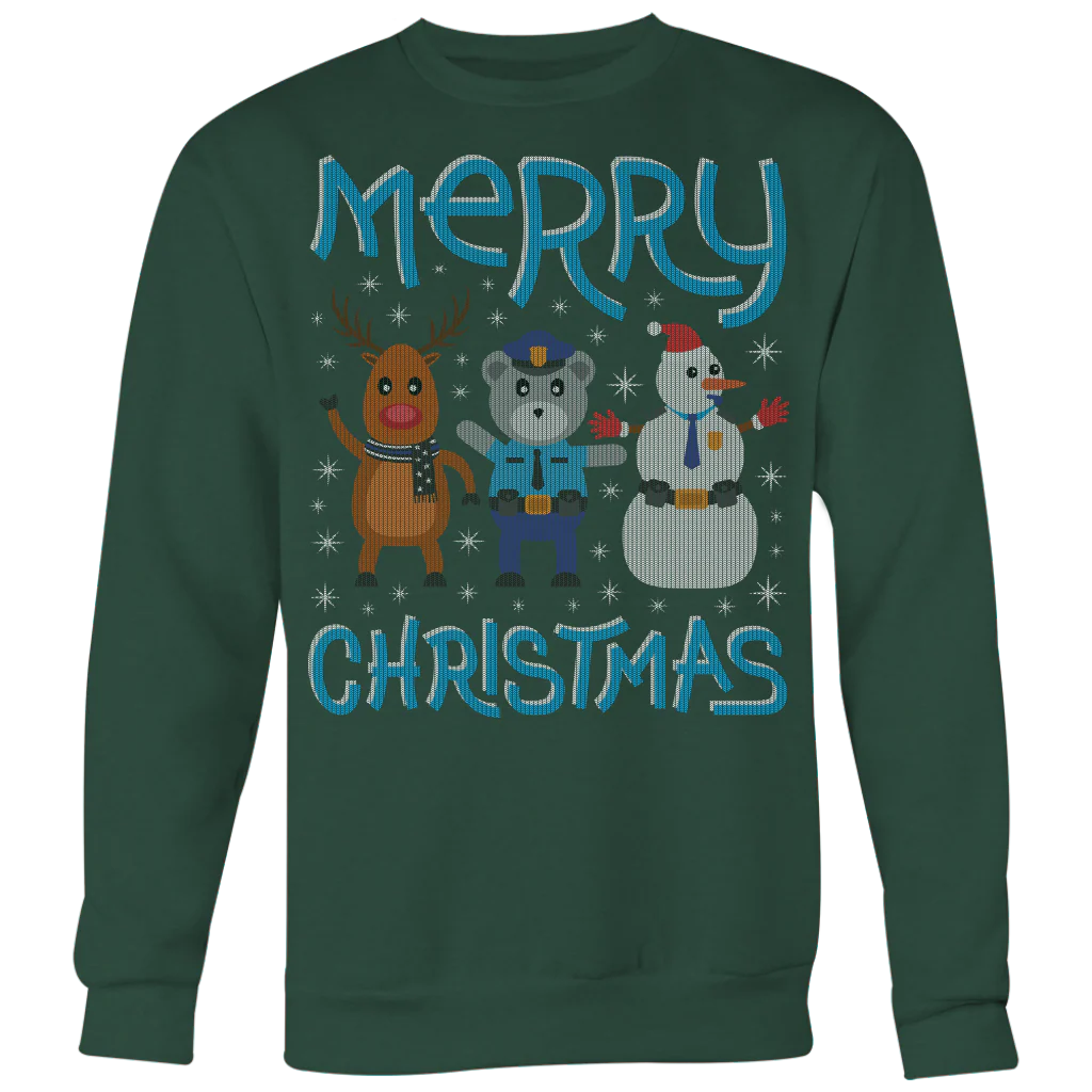 Deer Police Bear Snowman Ugly Christmas Shirts & Sweaters - Image 2