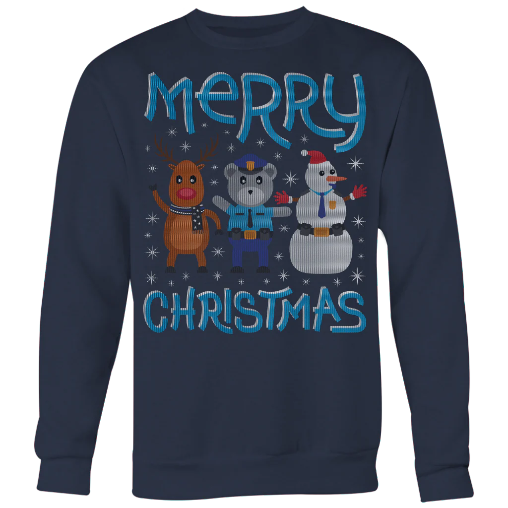 Deer Police Bear Snowman Ugly Christmas Shirts & Sweaters - Image 3