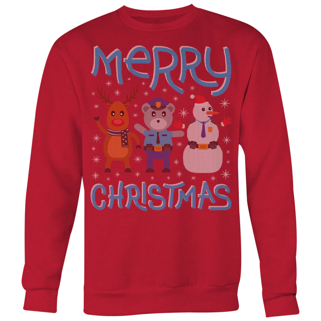 Deer Police Bear Snowman Ugly Christmas Shirts & Sweaters - Image 4