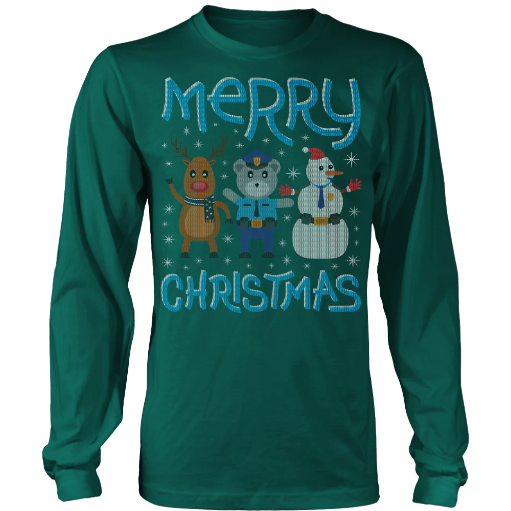 Deer Police Bear Snowman Ugly Christmas Shirts & Sweaters - Image 5