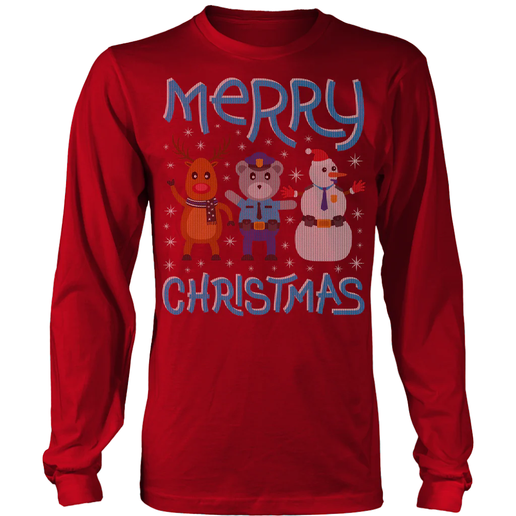 Deer Police Bear Snowman Ugly Christmas Shirts & Sweaters - Image 7