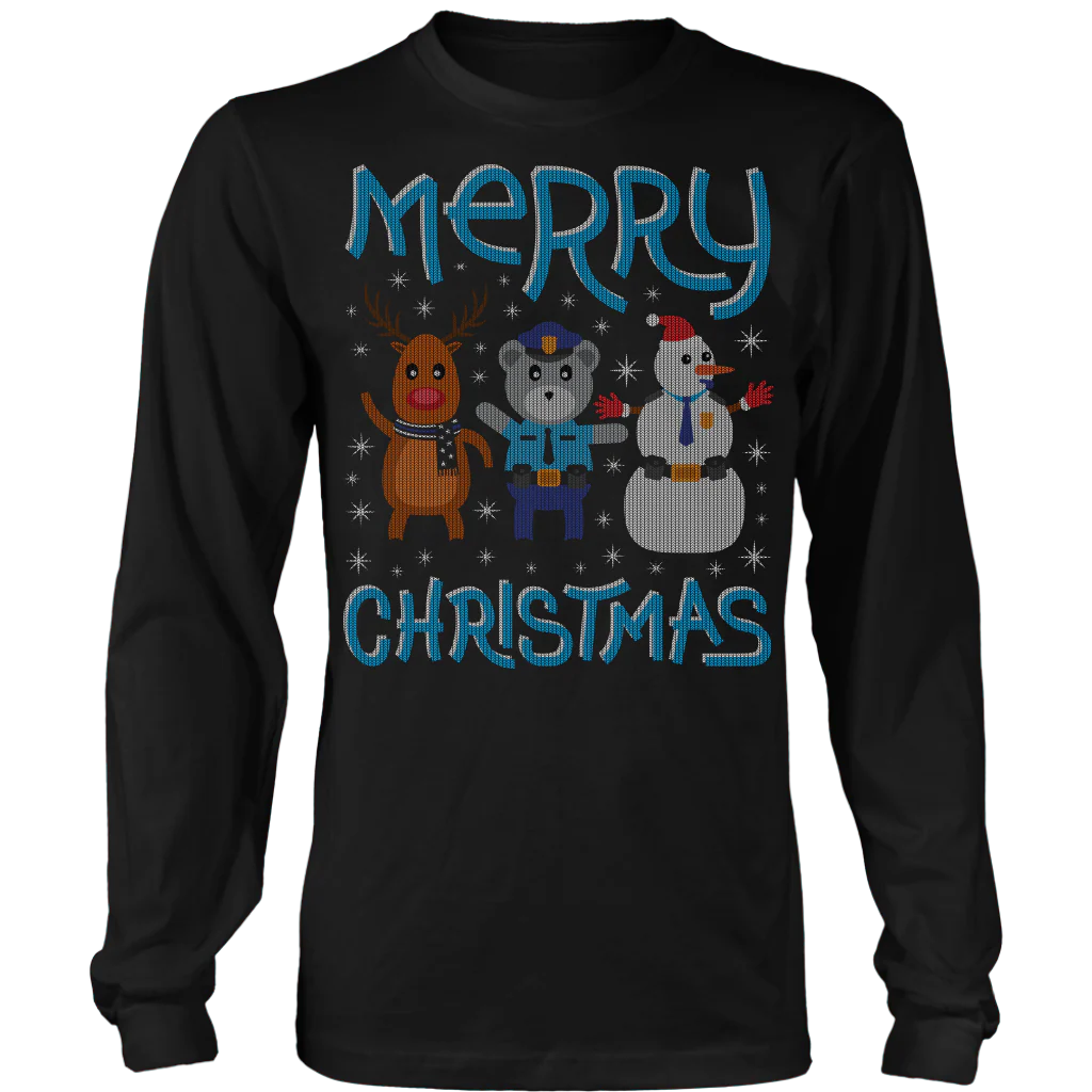 Deer Police Bear Snowman Ugly Christmas Shirts & Sweaters - Image 9