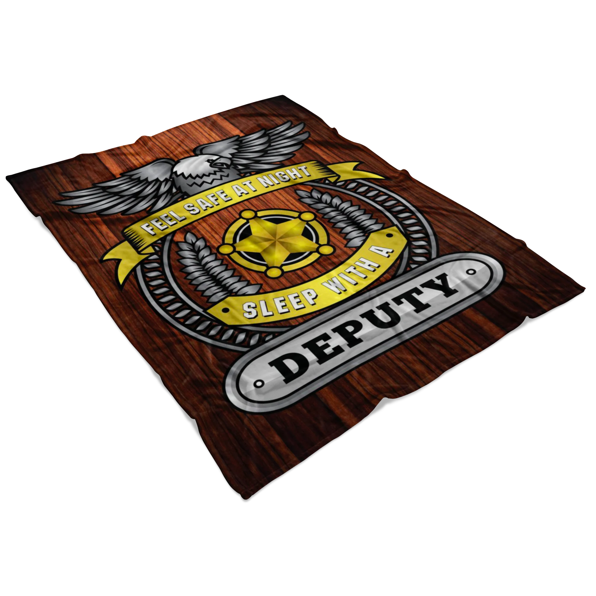 Winter Special - Feel Safe At Night Sleep With A Deputy Throw Blanket - Image 3
