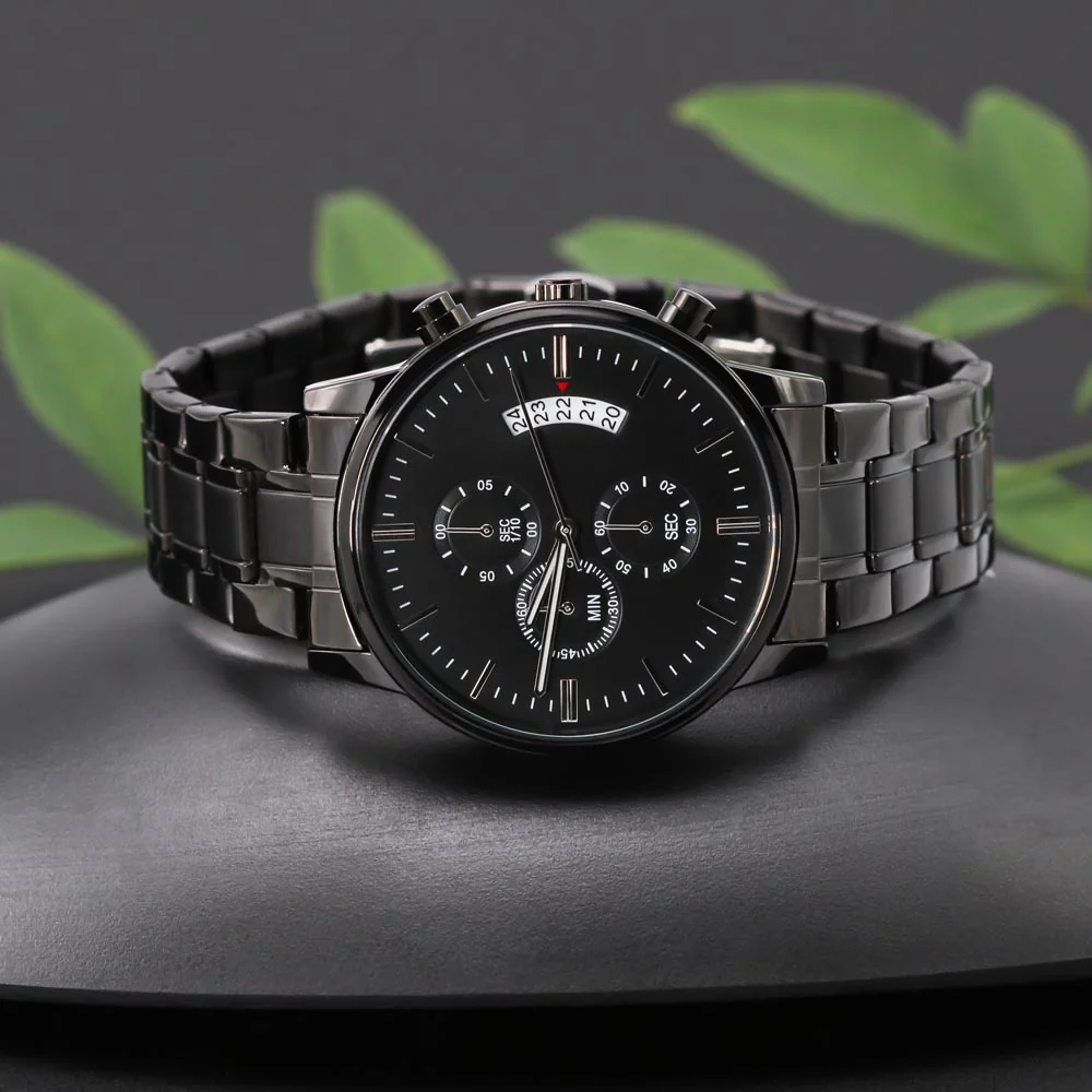 Engrave Your Own Law Enforcement or Blue Line Message In This Stunning Chronograph Watch - Image 2
