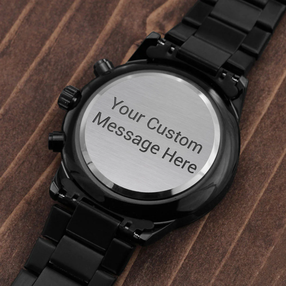 Engrave Your Own Law Enforcement or Blue Line Message In This Stunning Chronograph Watch - Image 3
