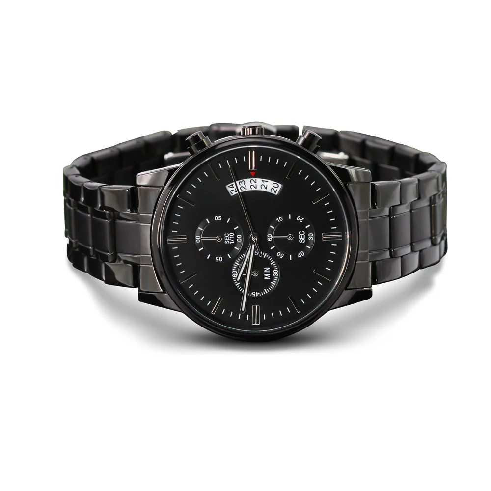 Engrave Your Own Law Enforcement or Blue Line Message In This Stunning Chronograph Watch - Image 7