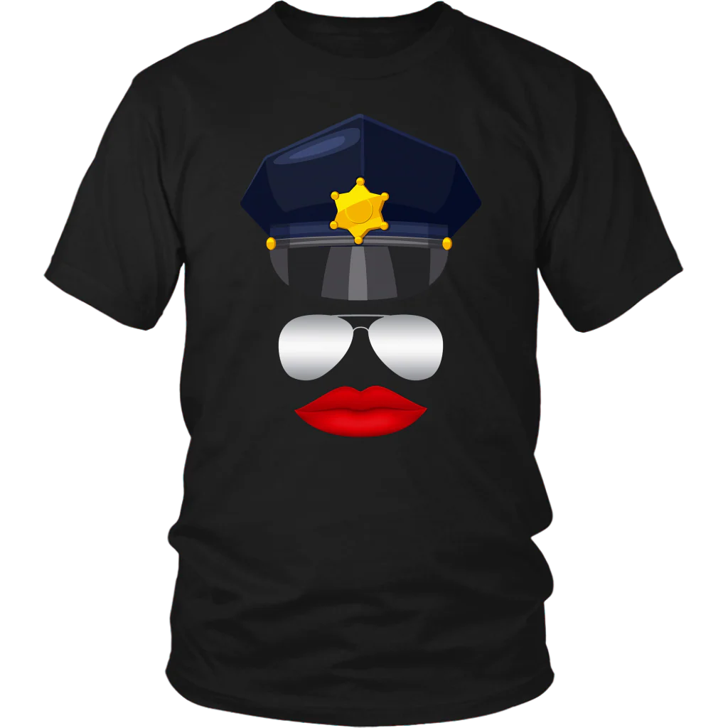 Female Cop Face Shirts & Hoodies