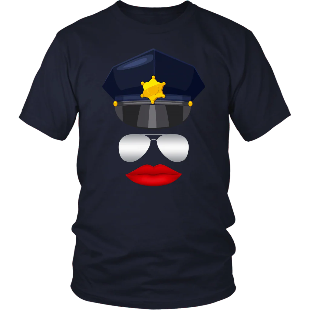 Female Cop Face Shirts & Hoodies - Image 3