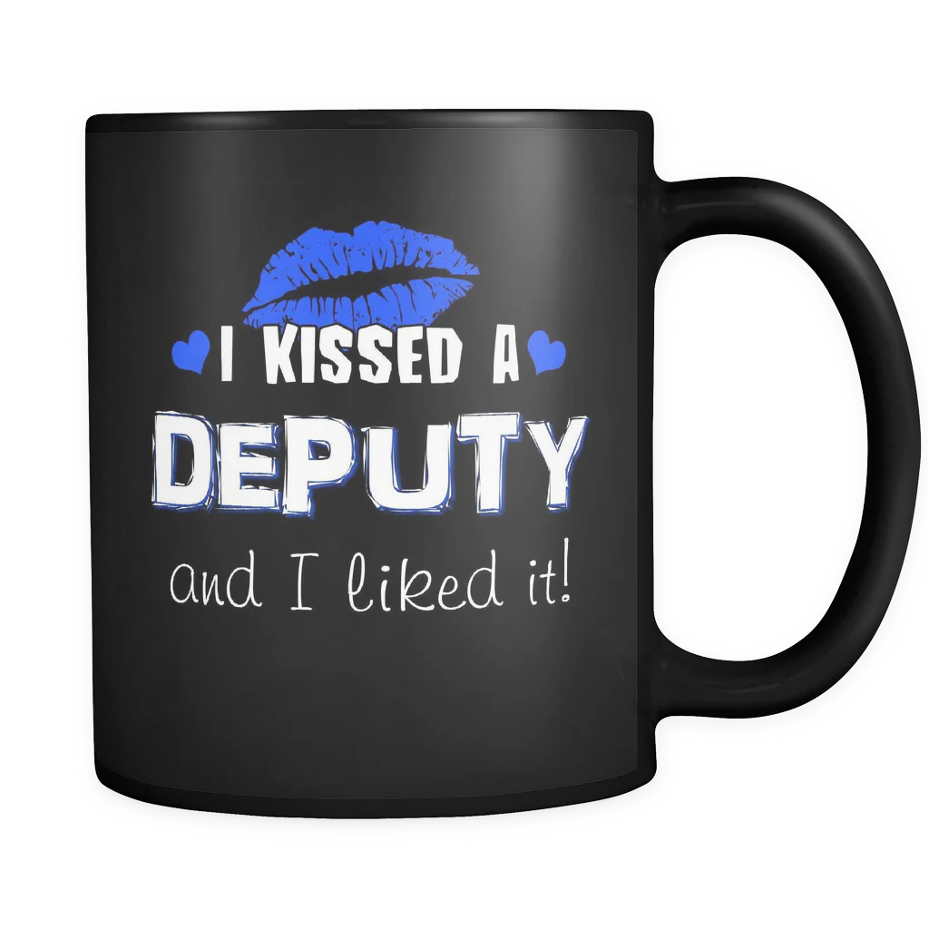 I Kissed A Deputy - Blue Kisses- Mug - Image 2