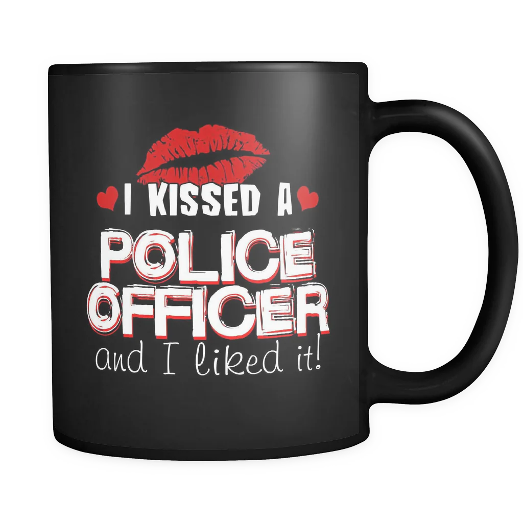I Kissed A Police Officer - Red Kisses - Mug - Image 2