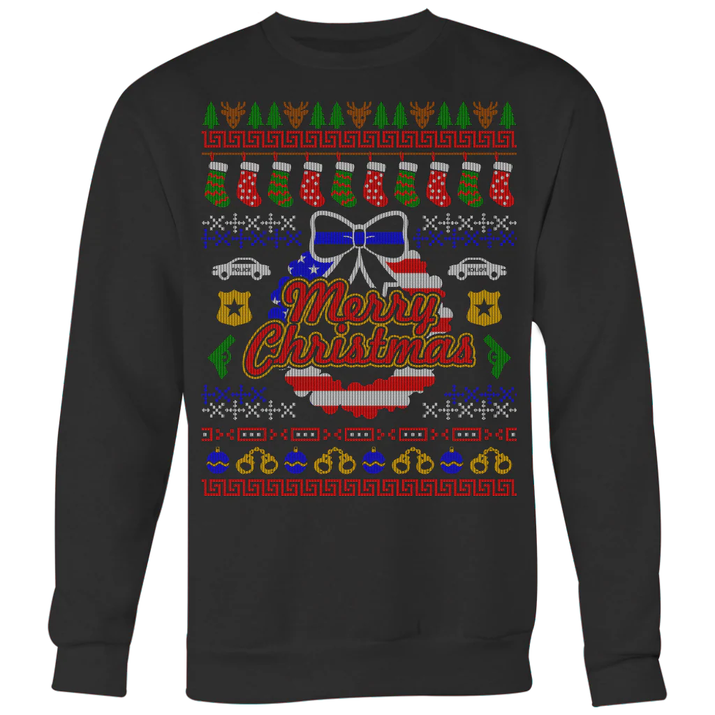 Joyful Police Ugly Christmas Shirts & Sweaters